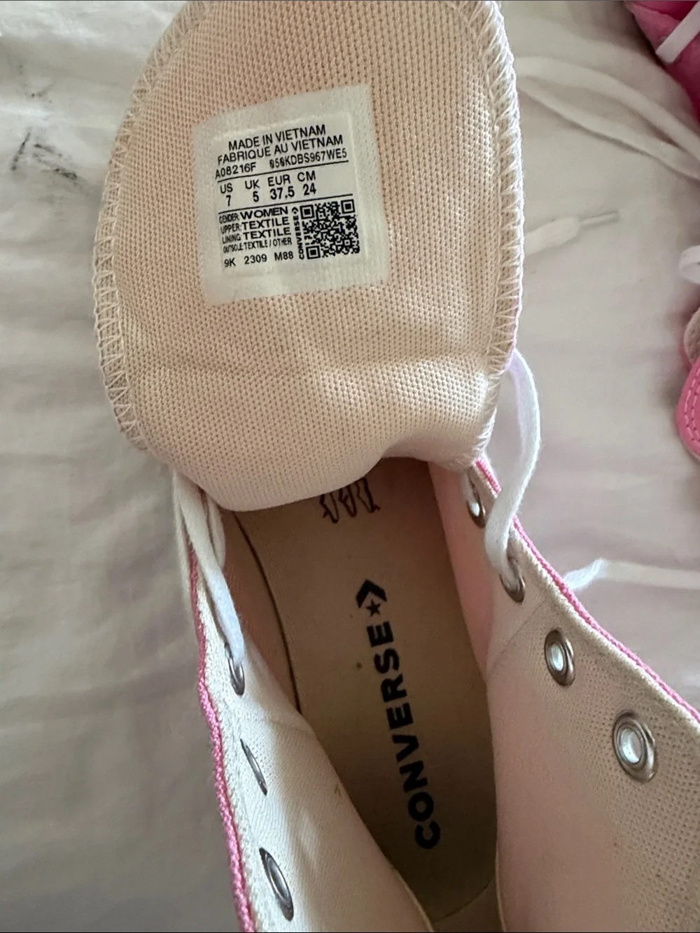 Converse Pink High Top Canvas Sneakers